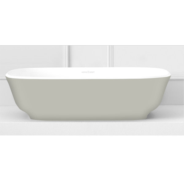 Victoria + Albert Amiata 16.25'' Gloss White/Matte Silk Gray Volcanic